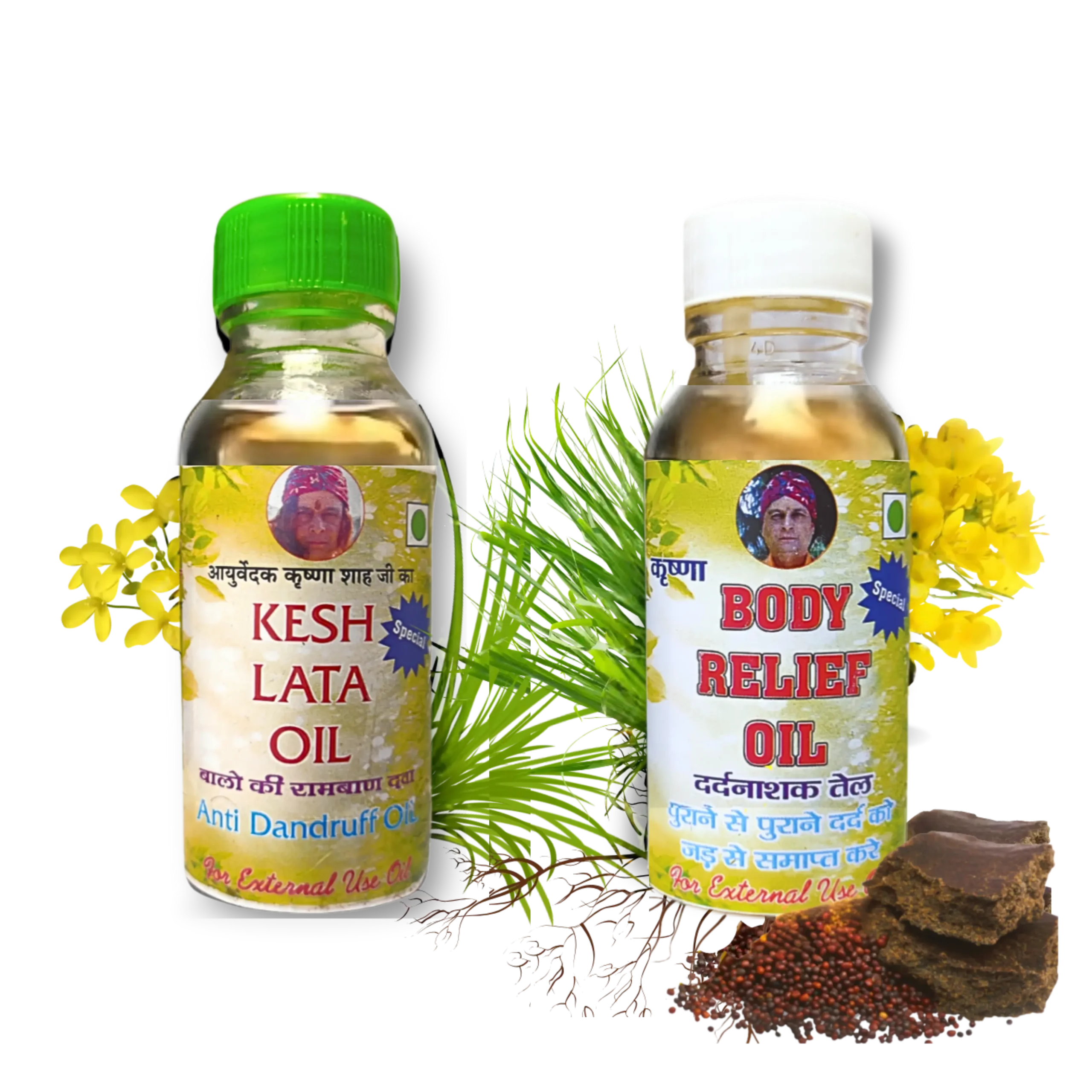 kesh lata oil and chamatkari pahadi body relief oil kk shah ayurveda